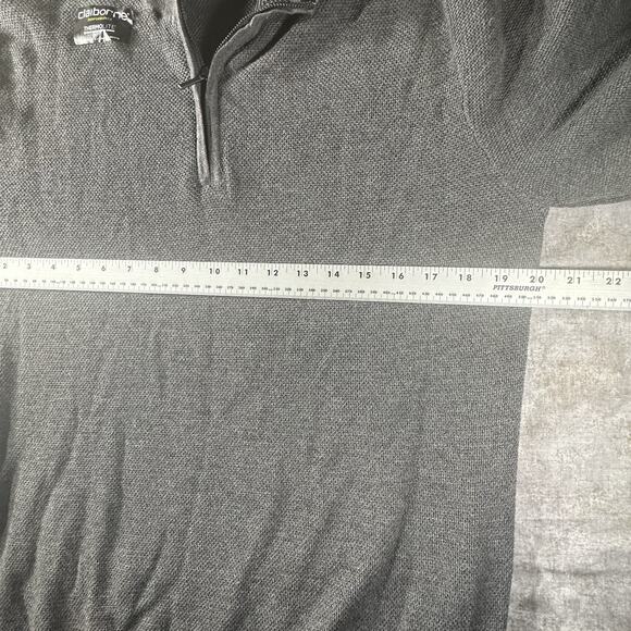 NWT Claiborne Performance Thermolite Men’s Sweater Size Large 1/4 Zip Gray - Picture 8 of 10